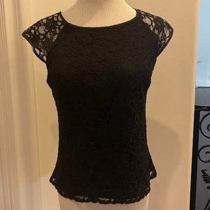 Black lace top - worn once - in like new condition